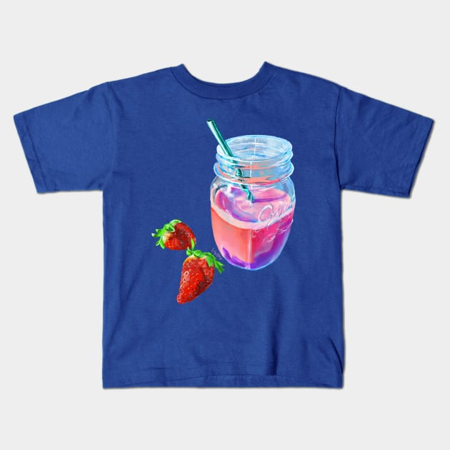 You're such a smoothie (Strawberry smoothie) Kids T-Shirt by VeryBerry